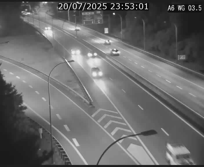 Traffic live webcam Luxembourg - Croix de Cessange - A6 - BK 3.5 - direction France/Allemagne