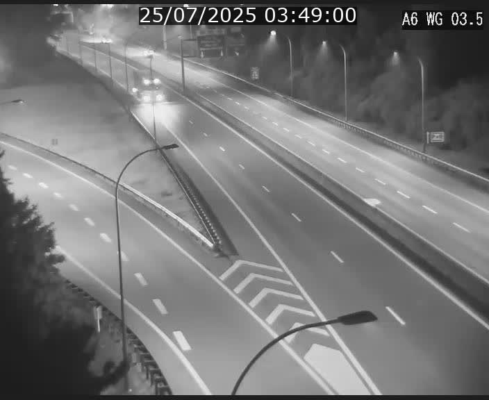 Traffic live webcam Luxembourg - Croix de Cessange - A6 - BK 3.5 - direction France/Allemagne