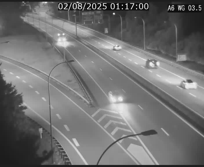 Traffic live webcam Luxembourg - Croix de Cessange - A6 - BK 3.5 - direction France/Allemagne