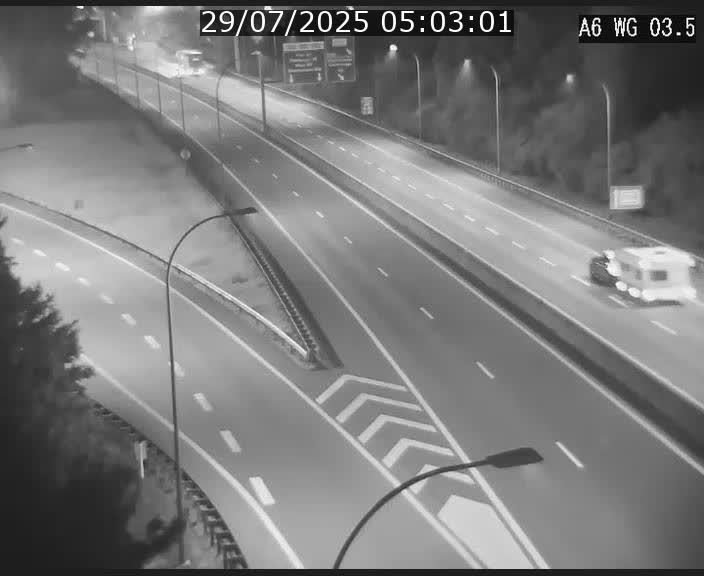Traffic live webcam Luxembourg - Croix de Cessange - A6 - BK 3.5 - direction France/Allemagne