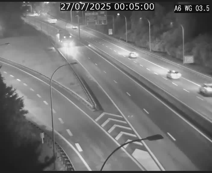 Traffic live webcam Luxembourg - Croix de Cessange - A6 - BK 3.5 - direction France/Allemagne