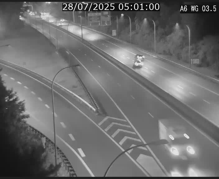 Traffic live webcam Luxembourg - Croix de Cessange - A6 - BK 3.5 - direction France/Allemagne