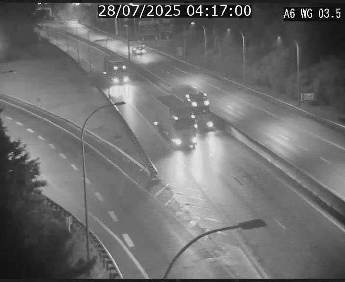 Traffic live webcam Luxembourg - Croix de Cessange - A6 - BK 3.5 - direction France/Allemagne