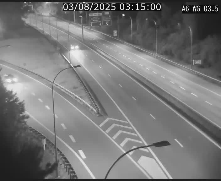 Traffic live webcam Luxembourg - Croix de Cessange - A6 - BK 3.5 - direction France/Allemagne