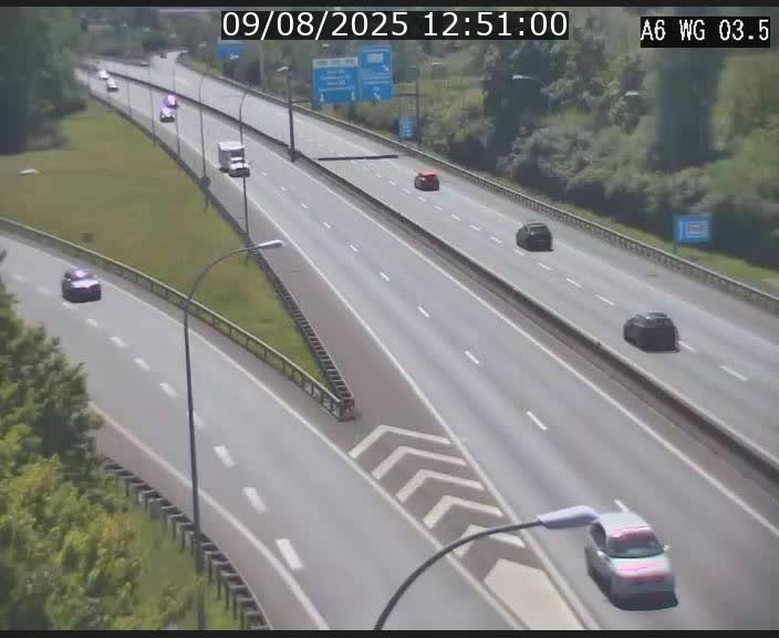 Traffic live webcam Luxembourg - Croix de Cessange - A6 - BK 3.5 - direction France/Allemagne