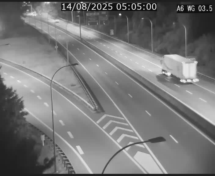 Traffic live webcam Luxembourg - Croix de Cessange - A6 - BK 3.5 - direction France/Allemagne