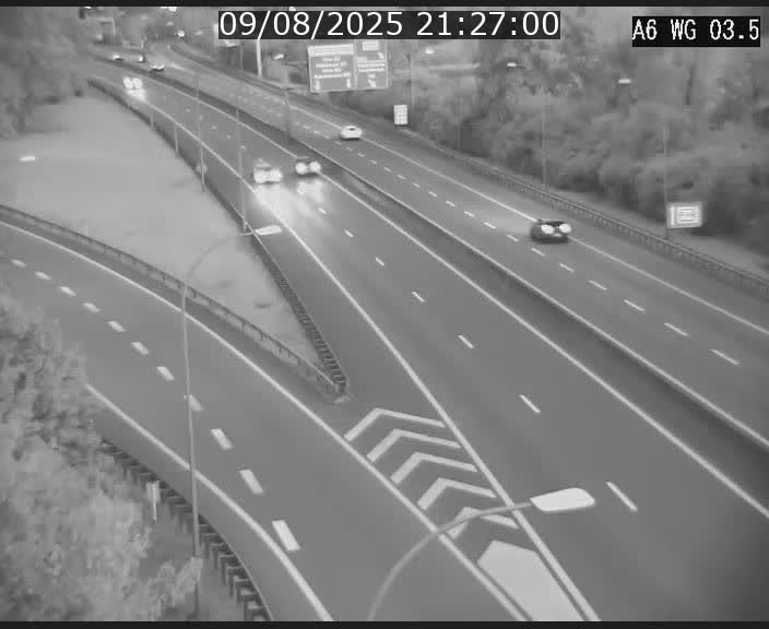 Traffic live webcam Luxembourg - Croix de Cessange - A6 - BK 3.5 - direction France/Allemagne