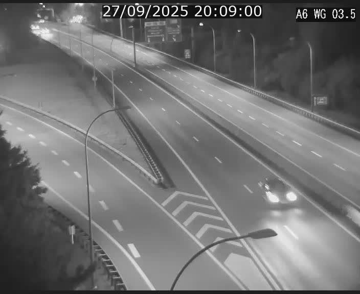Traffic live webcam Luxembourg - Croix de Cessange - A6 - BK 3.5 - direction France/Allemagne