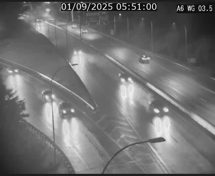 Traffic live webcam Luxembourg - Croix de Cessange - A6 - BK 3.5 - direction France/Allemagne