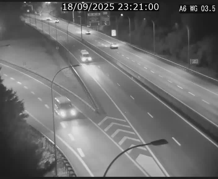 Traffic live webcam Luxembourg - Croix de Cessange - A6 - BK 3.5 - direction France/Allemagne