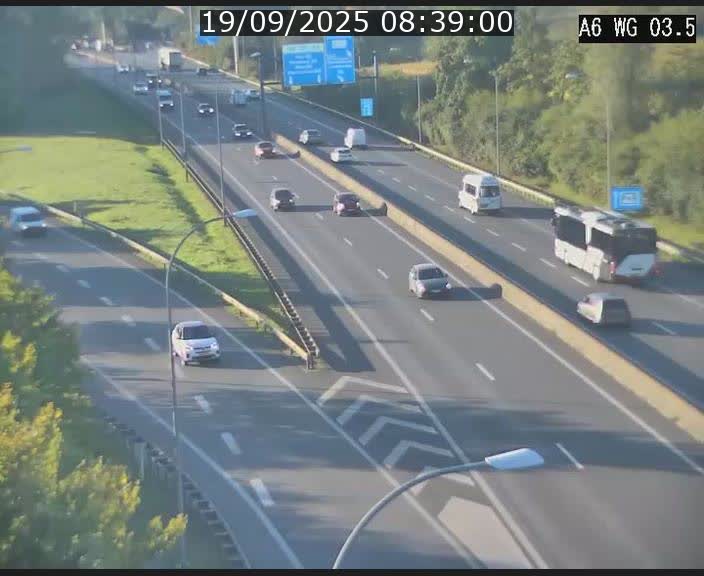 Traffic live webcam Luxembourg - Croix de Cessange - A6 - BK 3.5 - direction France/Allemagne