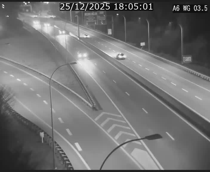 Traffic live webcam Luxembourg - Croix de Cessange - A6 - BK 3.5 - direction France/Allemagne