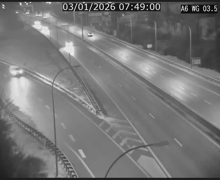 Traffic live webcam Luxembourg - Croix de Cessange - A6 - BK 3.5 - direction France/Allemagne