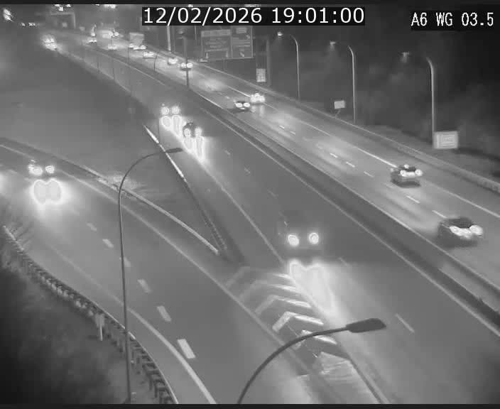 <h2>Traffic live webcam Luxembourg - Croix de Cessange - A6 - BK 3.5 - direction France/Allemagne</h2>