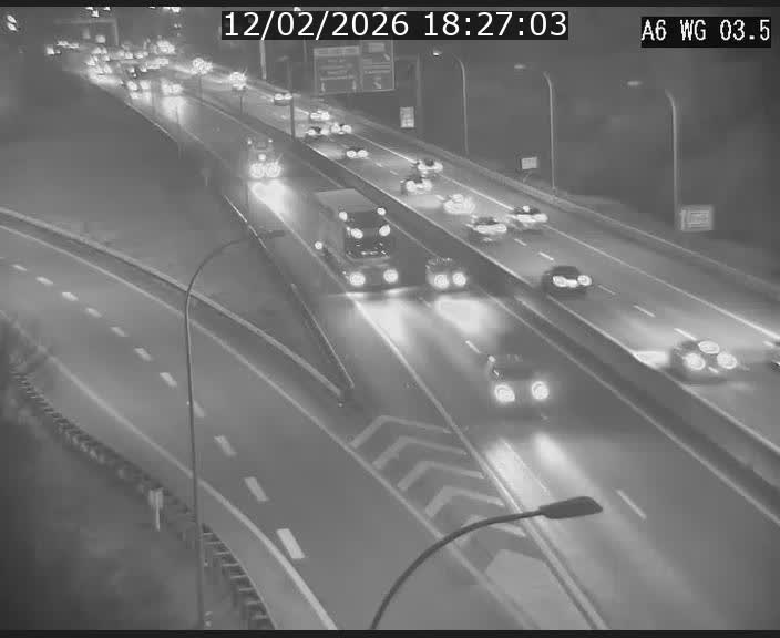 <h2>Traffic live webcam Luxembourg - Croix de Cessange - A6 - BK 3.5 - direction France/Allemagne</h2>