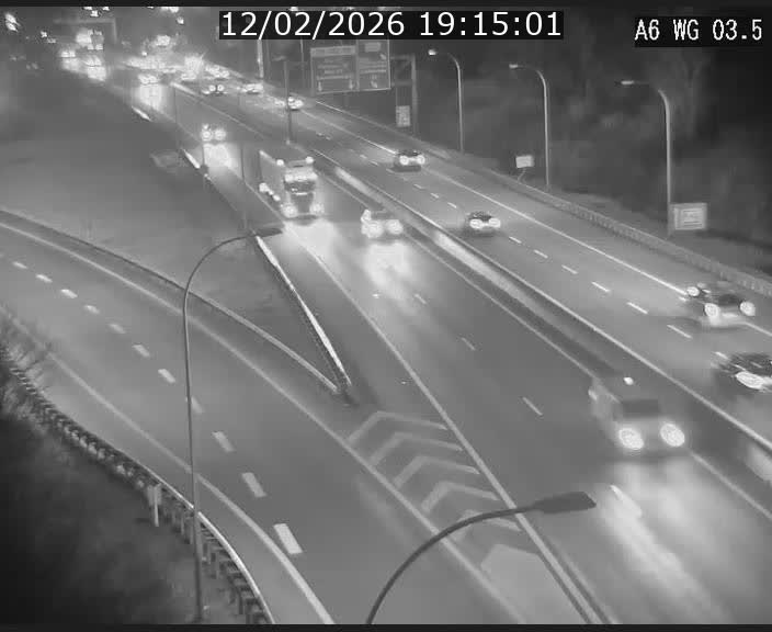 <h2>Traffic live webcam Luxembourg - Croix de Cessange - A6 - BK 3.5 - direction France/Allemagne</h2>