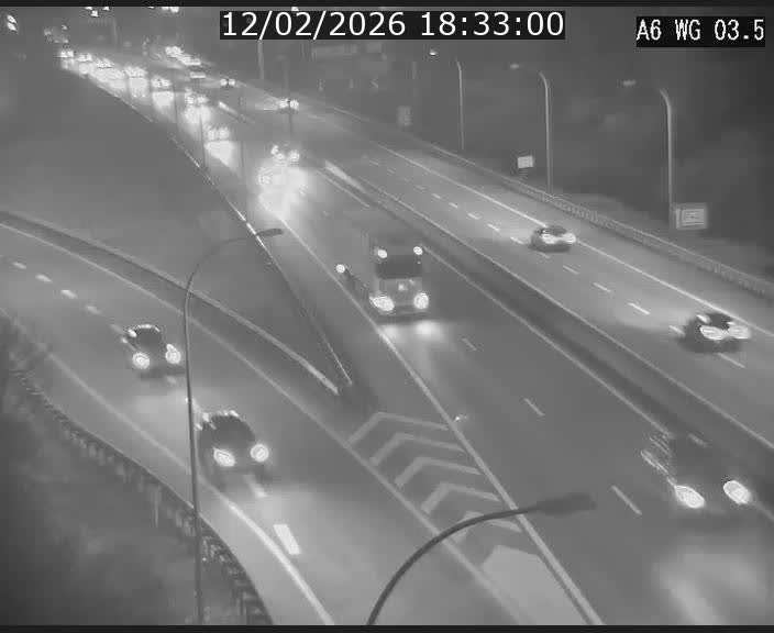 <h2>Traffic live webcam Luxembourg - Croix de Cessange - A6 - BK 3.5 - direction France/Allemagne</h2>