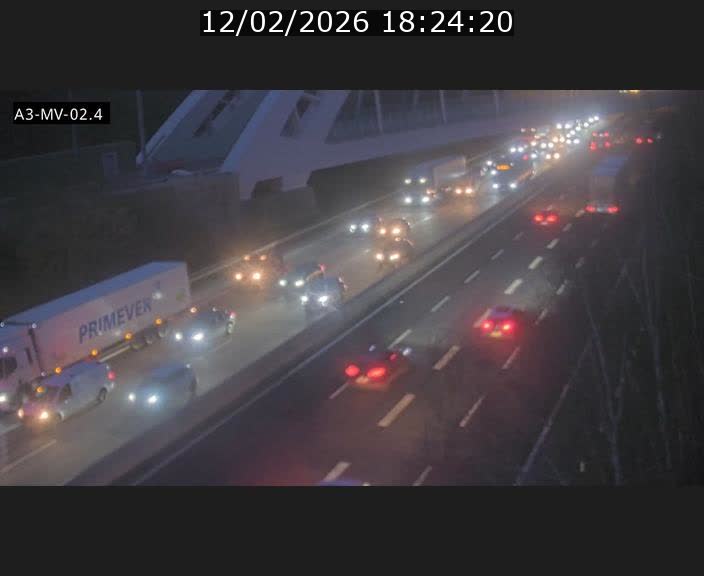 <h2>Webcam autoroute de la France (A3) au Luxembourg à Fentange, à proximité de la Croix de Gasperich. Vue orientée vers la Cloche d'Or</h2>