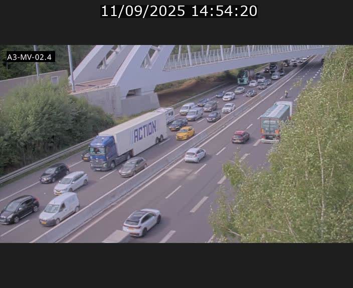 <h2>Webcam autoroute de la France (A3) au Luxembourg à Fentange, à proximité de la Croix de Gasperich. Vue orientée vers la Cloche d'Or</h2>