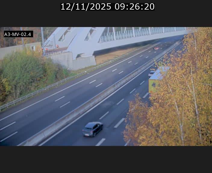 <h2>Webcam autoroute de la France (A3) au Luxembourg à Fentange, à proximité de la Croix de Gasperich. Vue orientée vers la Cloche d'Or</h2>