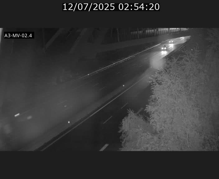 Webcam autoroute de la France (A3) au Luxembourg à Fentange, à proximité de la Croix de Gasperich. Vue orientée vers la Cloche d'Or
