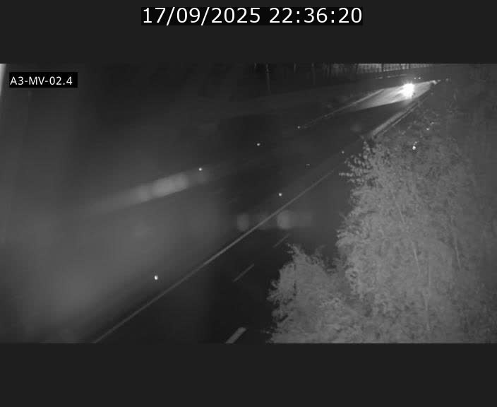 Webcam autoroute de la France (A3) au Luxembourg à Fentange, à proximité de la Croix de Gasperich. Vue orientée vers la Cloche d'Or