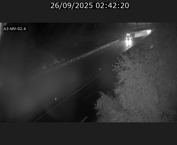 Webcam autoroute de la France (A3) au Luxembourg à Fentange, à proximité de la Croix de Gasperich. Vue orientée vers la Cloche d'Or