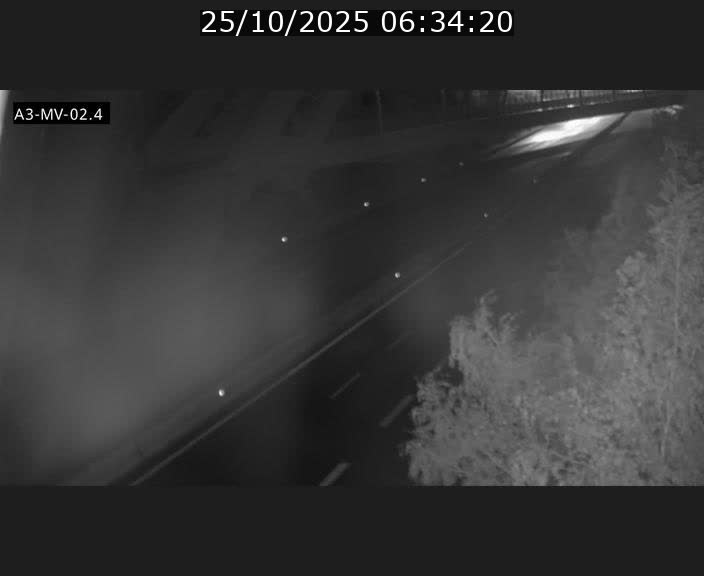 Webcam autoroute de la France (A3) au Luxembourg à Fentange, à proximité de la Croix de Gasperich. Vue orientée vers la Cloche d'Or