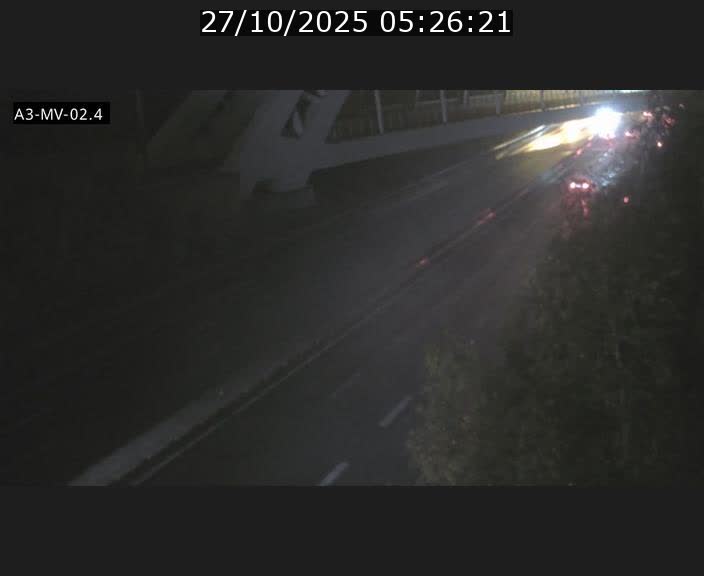 Webcam autoroute de la France (A3) au Luxembourg à Fentange, à proximité de la Croix de Gasperich. Vue orientée vers la Cloche d'Or