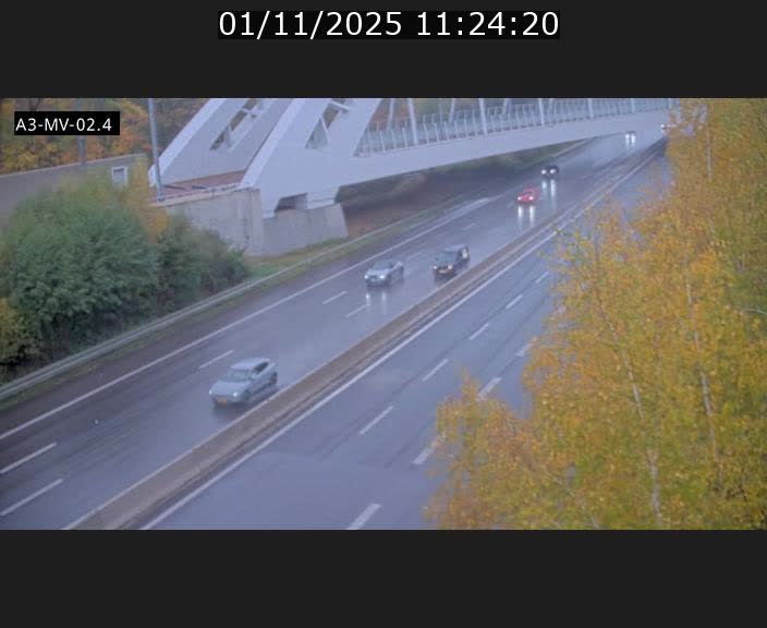 <h2>Webcam autoroute de la France (A3) au Luxembourg à Fentange, à proximité de la Croix de Gasperich. Vue orientée vers la Cloche d'Or</h2>