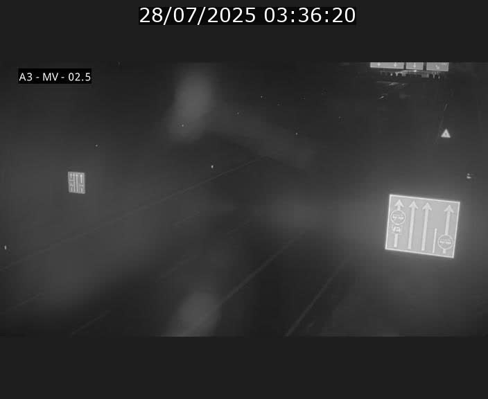 Webcam autoroute A3 au Luxembourg à proximité de la Croix de Gasperich. Vue orientée vers Luxembourg