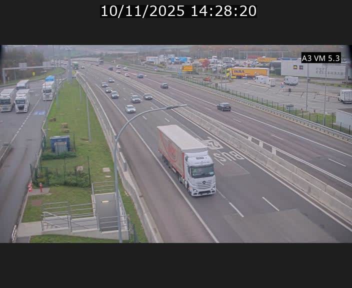 <h2>Traffic live webcam Luxembourg Aire de Berchem - A3 - BK 5 - direction France</h2>