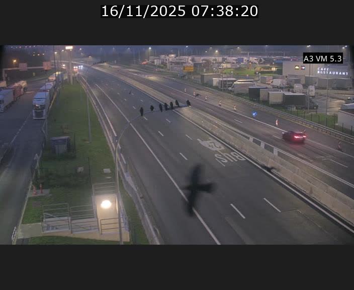 <h2>Traffic live webcam Luxembourg Aire de Berchem - A3 - BK 5 - direction France</h2>