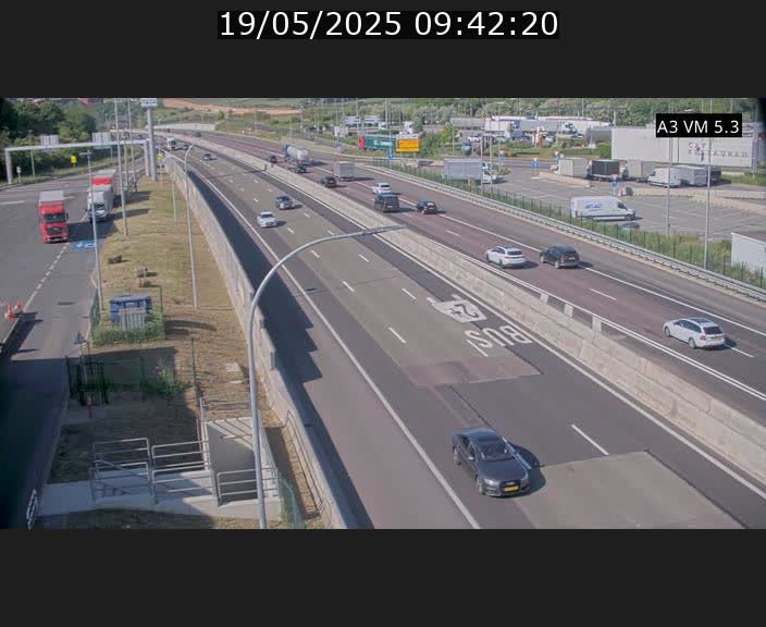 Traffic live webcam Luxembourg Aire de Berchem - A3 - BK 5 - direction France