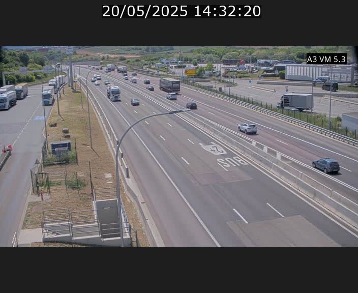 Traffic live webcam Luxembourg Aire de Berchem - A3 - BK 5 - direction France