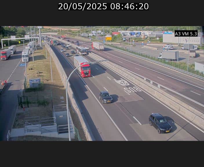 Traffic live webcam Luxembourg Aire de Berchem - A3 - BK 5 - direction France
