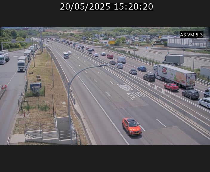 Traffic live webcam Luxembourg Aire de Berchem - A3 - BK 5 - direction France