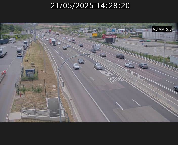 Traffic live webcam Luxembourg Aire de Berchem - A3 - BK 5 - direction France