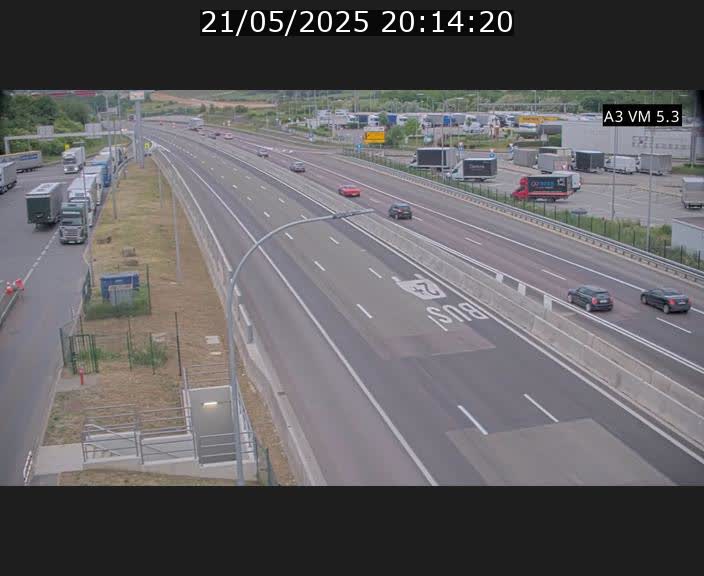 Traffic live webcam Luxembourg Aire de Berchem - A3 - BK 5 - direction France