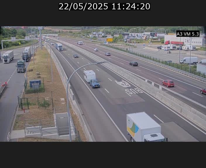 Traffic live webcam Luxembourg Aire de Berchem - A3 - BK 5 - direction France