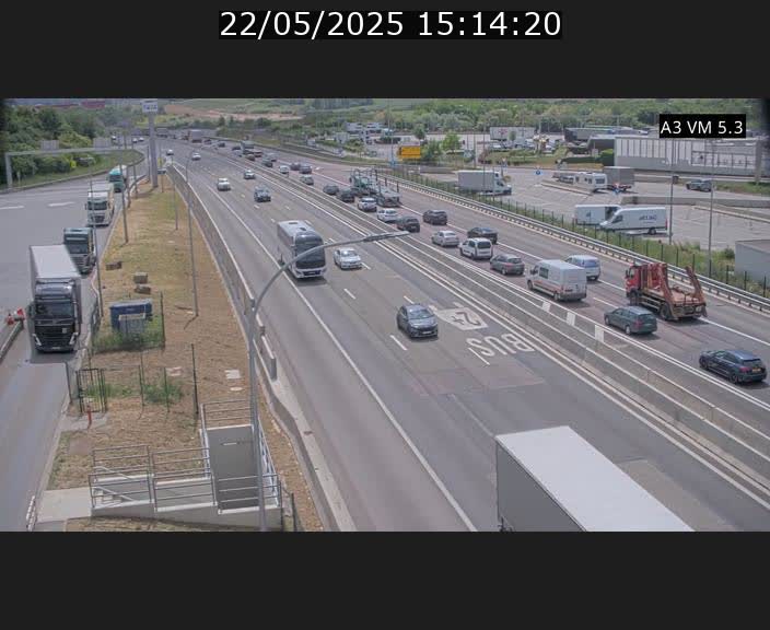 Traffic live webcam Luxembourg Aire de Berchem - A3 - BK 5 - direction France