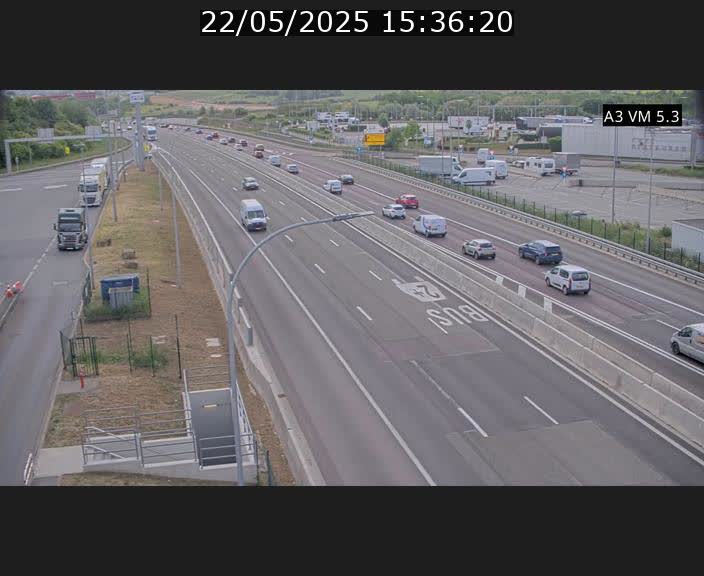 Traffic live webcam Luxembourg Aire de Berchem - A3 - BK 5 - direction France