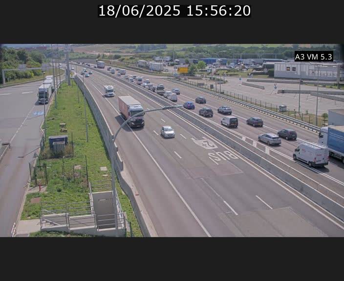 Traffic live webcam Luxembourg Aire de Berchem - A3 - BK 5 - direction France