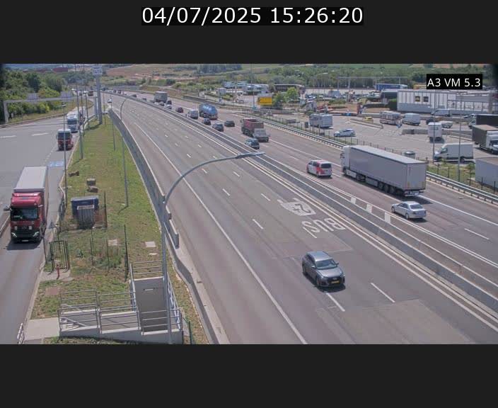 Traffic live webcam Luxembourg Aire de Berchem - A3 - BK 5 - direction France