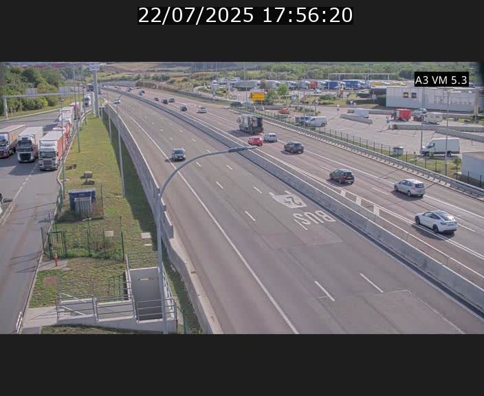 Traffic live webcam Luxembourg Aire de Berchem - A3 - BK 5 - direction France