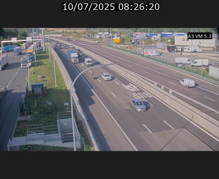 Traffic live webcam Luxembourg Aire de Berchem - A3 - BK 5 - direction France