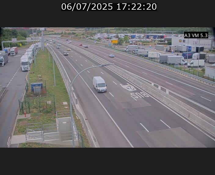 Traffic live webcam Luxembourg Aire de Berchem - A3 - BK 5 - direction France