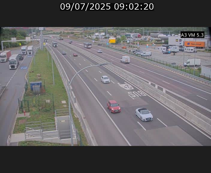 Traffic live webcam Luxembourg Aire de Berchem - A3 - BK 5 - direction France
