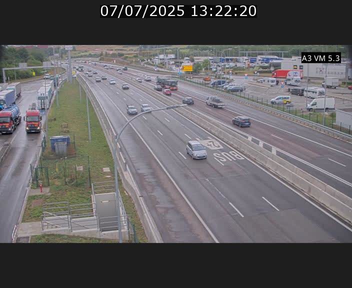 Traffic live webcam Luxembourg Aire de Berchem - A3 - BK 5 - direction France