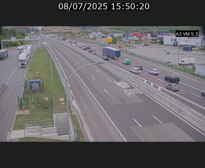 Traffic live webcam Luxembourg Aire de Berchem - A3 - BK 5 - direction France